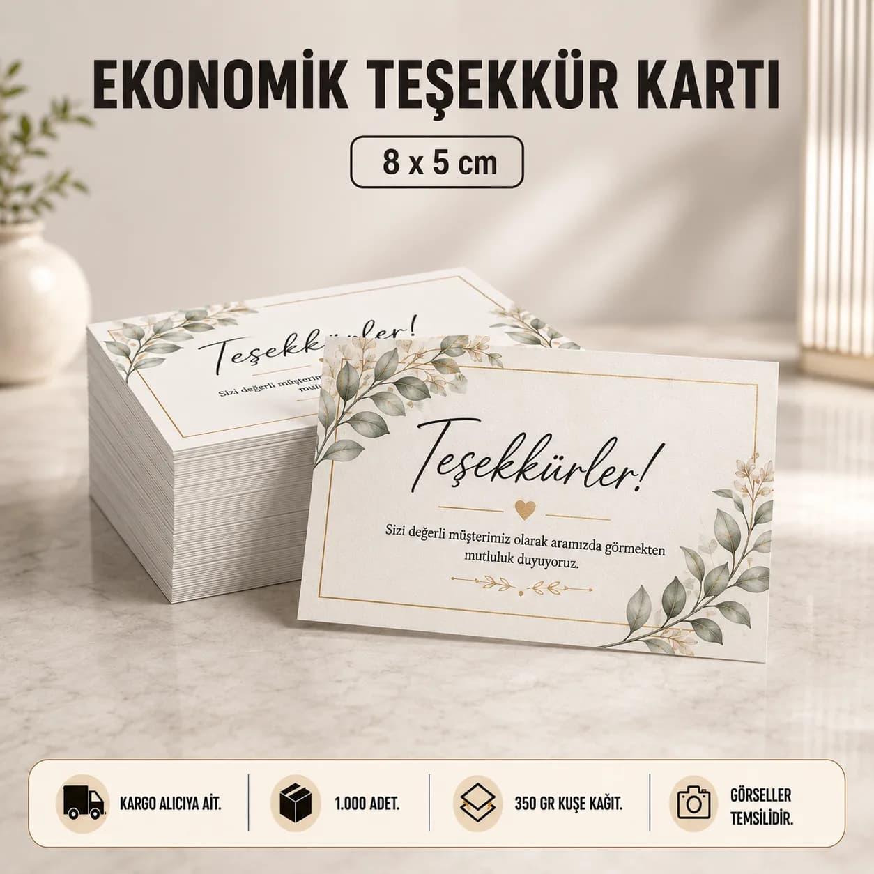 Eko Teşekkür Kartı baskı örneği 1